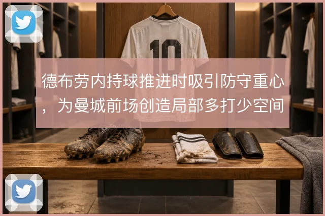 德布劳内持球推进时吸引防守重心,为曼城前场创造局部多打少空间